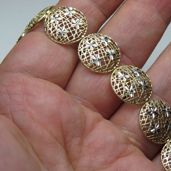 14k Sterling Silver Woven Italian Bracelet - Picture 4 of 4